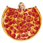 Cozy Round Pizza Food Blanket for Any Use