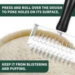 Premium Pizza Dough Docker with Stainless Steel Spikes
