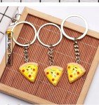 Kawaii Pizza Pendant Keychain for Friends