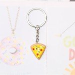 Kawaii Pizza Pendant Keychain for Friends
