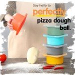 Stackable Silicone Pizza Dough Proofing Containers Set