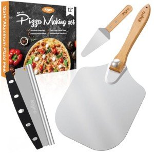 Aluminum Pizza Peel with Folding Wooden Handle