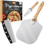 Aluminum Pizza Peel with Folding Wooden Handle