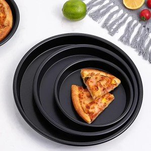 Carbon Steel Round Pizza Baking Pan - Heat Resistant