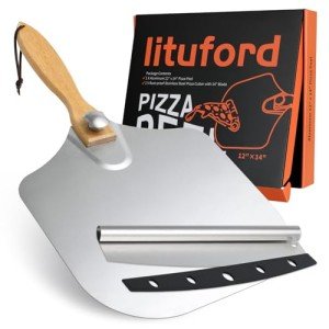 Aluminum Pizza Peel with Cutter and Folding Handle