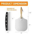 Aluminum Pizza Peel with Cutter and Folding Handle
