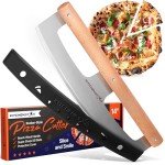 14" Stainless Steel Rocker Pizza Cutter with Handle
