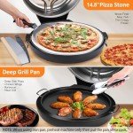 Davivy 16" Electric Pizza Oven with Stone & Pan
