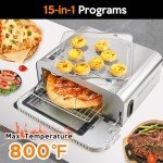 Indoor Countertop Electric Pizza Oven with 10 Accessories