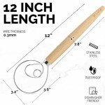Zulay Kitchen 13-Inch Danish Dough Whisk Tool