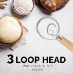 Zulay Kitchen 13-Inch Danish Dough Whisk Tool