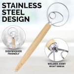 Zulay Kitchen 13-Inch Danish Dough Whisk Tool