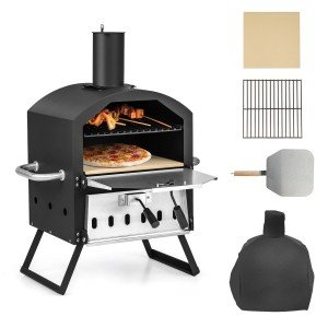 Outdoor Wood Fired Pizza Oven with Cover