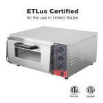 Stainless Steel Electric Pizza Oven with Timer