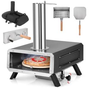 Outdoor Wood Pellet Pizza Oven with Rotating Stone