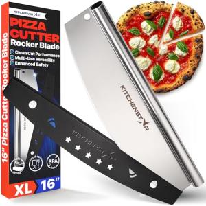 Kitchenstar 35.6cm Pizza Cutter with Blade Cover
