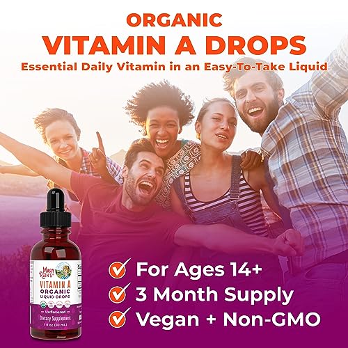 MaryRuth's Organic Vitamin A Drops | Immune & Eye Health