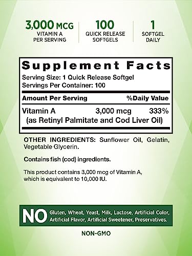 Nature's Truth Vitamin A Softgels - 100ct