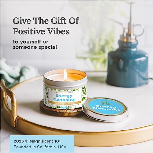 101 Manifestation & Cleansing Sage Candle | Organic & Natural