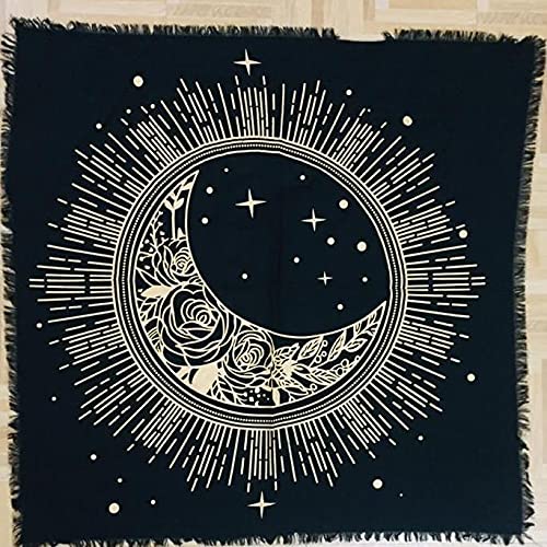 Golden Sun Moon Star Altar Cloth for Tarot