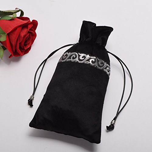 BLESSUME Black Tarot Card Bag Pouch