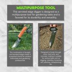 Compact Serrated Digger Shovel for Gold Prospecting