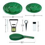 Gold Panning Kit with 10 Prospecting Tools - Green
