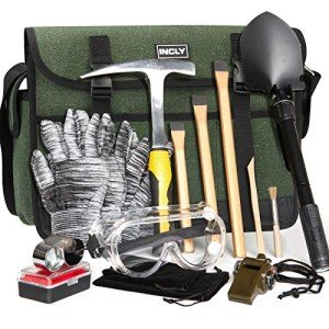 15-Piece Geology Rock Pick and Tool Kit