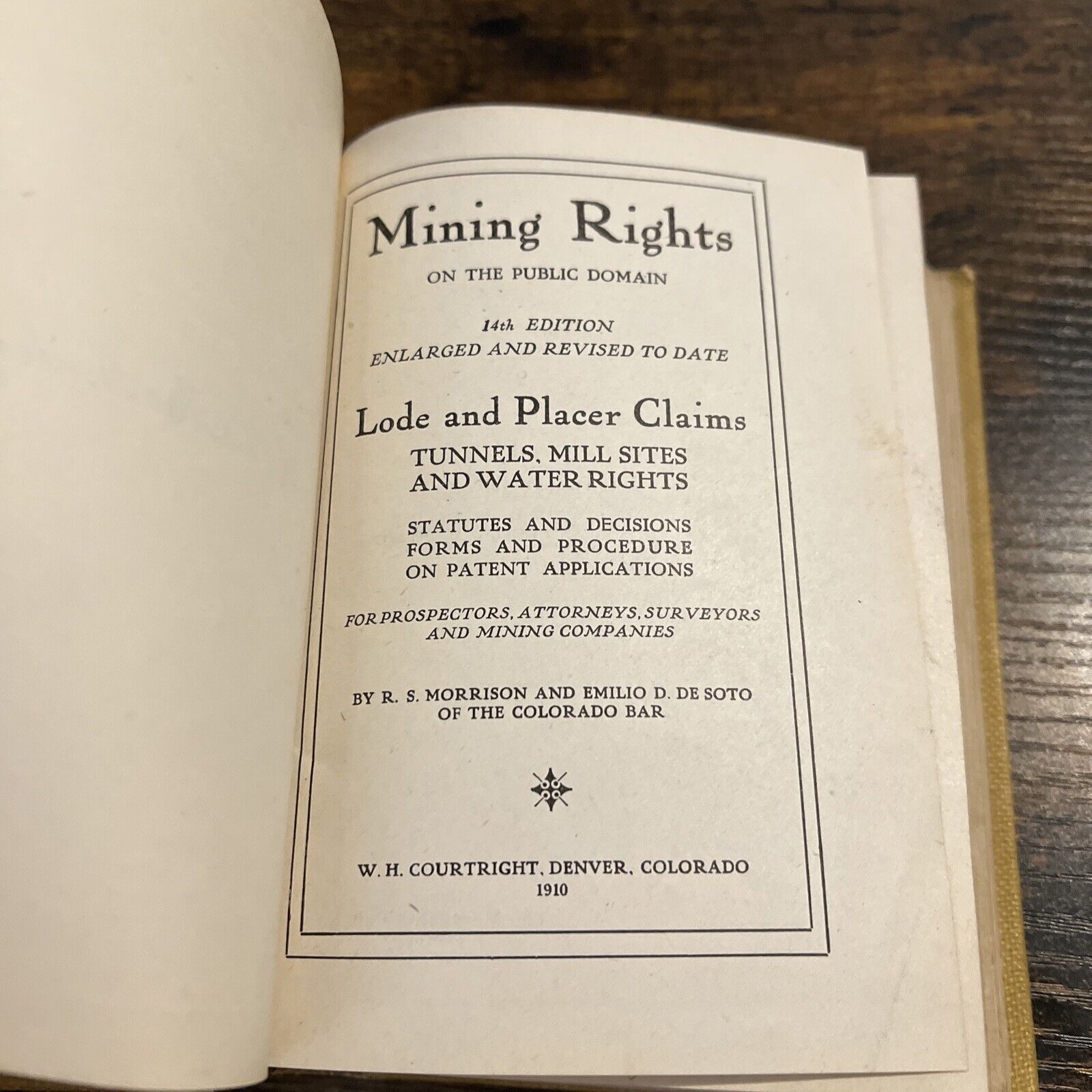 Gold Mining Claims for Sale - 1910 Morrison's