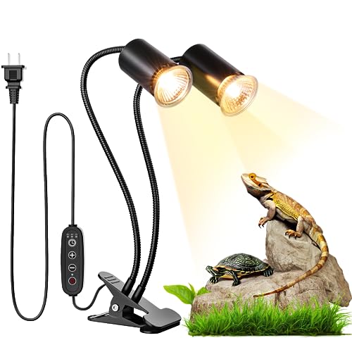 Dual Heat Lamp for Bearded Dragon and Reptiles