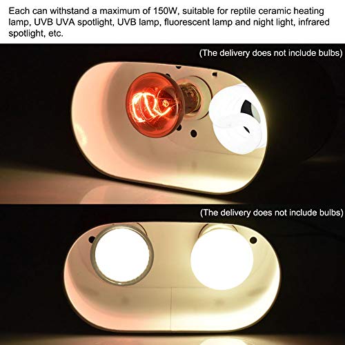 Dual Reptile Light Fixture with Deep Heat Lamps