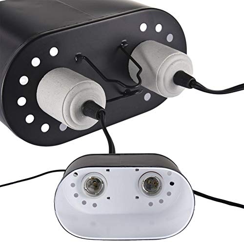 Dual Reptile Light Fixture with Deep Heat Lamps