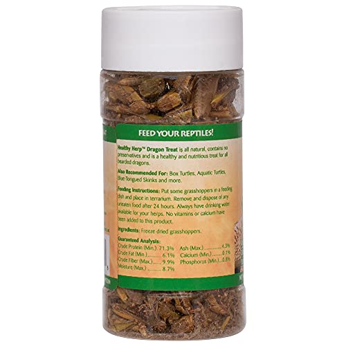 Herp Dragon Treat: Healthy Grasshoppers (15.88g Jar)