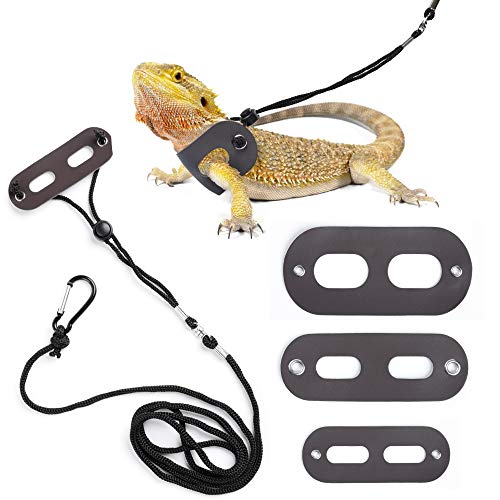 Bearded Dragon Harness and Leash - Adjustable, Soft Leather