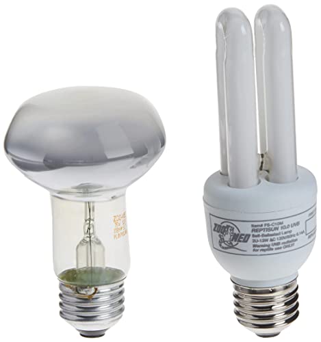 Zoo Med Combo Pack: Bearded Dragon Lamp, 2 Bulbs