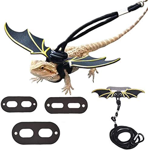 Bearded Dragon Harness with Adjustable Leather Wings