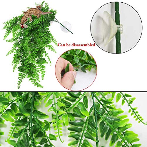 Bearded Dragon Hammock: Reptile Lounger with Fake Vines