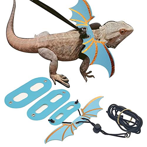 Bearded Dragon Leash Harness with Adjustable Leather Wings
