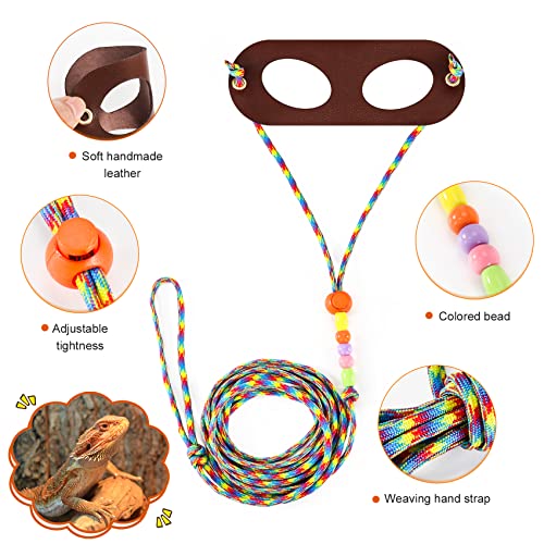 Adjustable Bearded Dragon Lizard Harness Pack with Leash