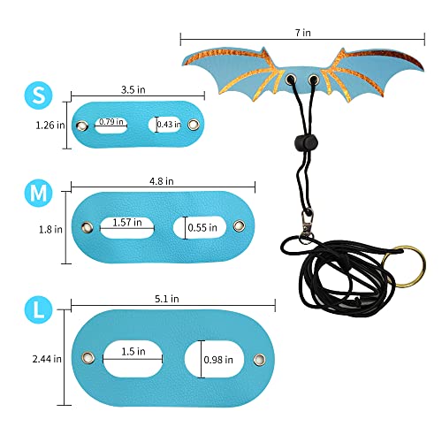 Bearded Dragon Leash Harness with Adjustable Leather Wings