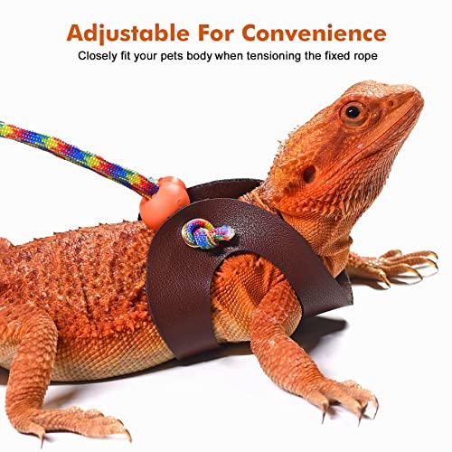 Adjustable Bearded Dragon Lizard Harness Pack with Leash