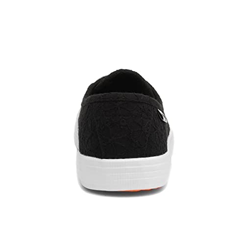 Black Eyelet Chow Sneaker for Vegan Women