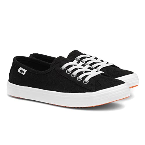 Black Eyelet Chow Sneaker for Vegan Women