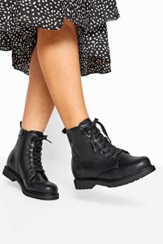 Vegan Lace-Up Ankle Boots - Wide & Extra Wide Fit