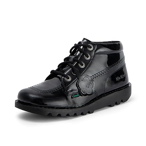 Vegan Patent Kickers Women's Ankle Boot - Black