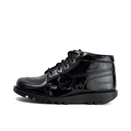 Vegan Patent Kickers Women's Ankle Boot - Black