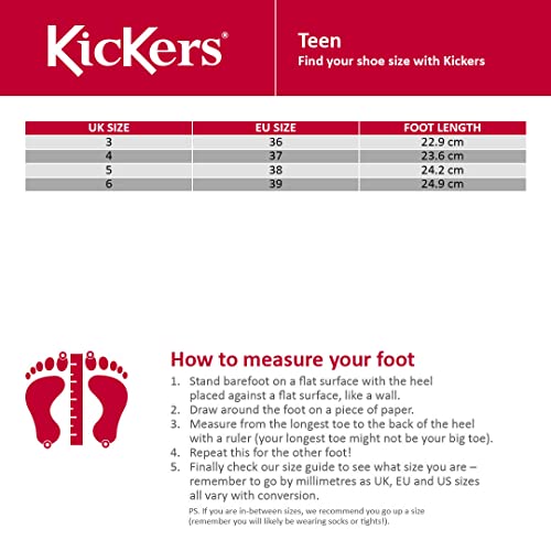Black Vegan Kickers Kids Kick Hi Boots, 4 UK