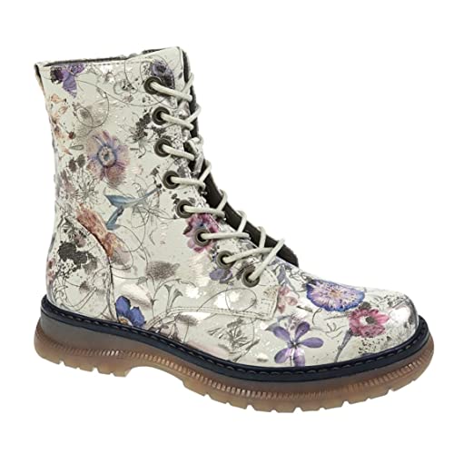 Vegan Lt Grey Floral shoes - Cipriata L310LFM UK