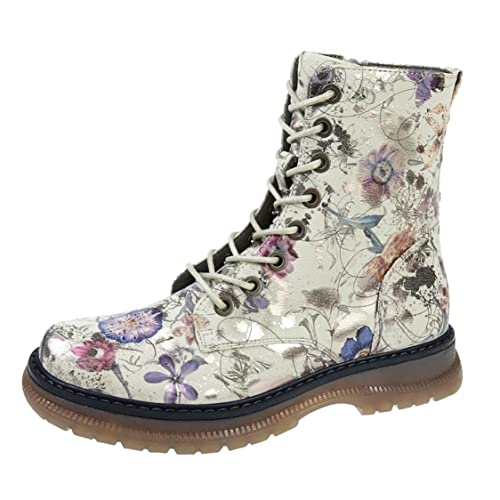 Vegan Lt Grey Floral shoes - Cipriata L310LFM UK