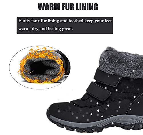 Winter Vegan Ankle Booties - BlackUK 8/ EU 41